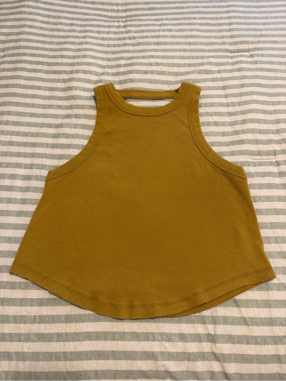 FP Movement by Free People Mustard Ribbed Tank Top
